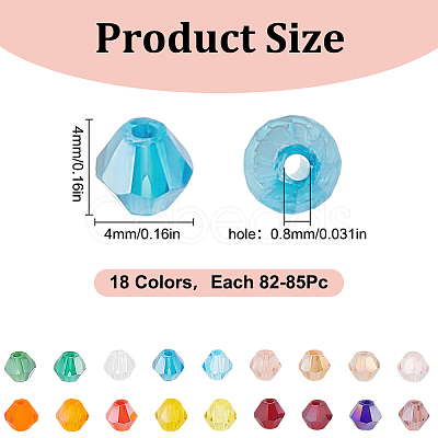 18 Strands 18 Colors Transparent Electroplate Glass Beads Strands EGLA-GO0001-05-1