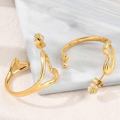 304 Stainless Steel Stud Earrings For Women EJEW-B114-04G-1