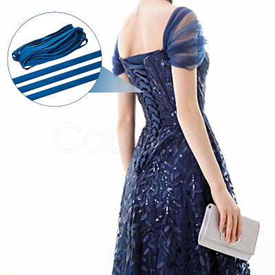 6M Polyester Satin Ribbons OCOR-WH0082-66B-1