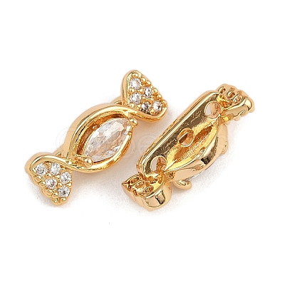 Brass Micro Pave Celar Cubic Zirconia Spacer Bars KK-F910-23G-05-1