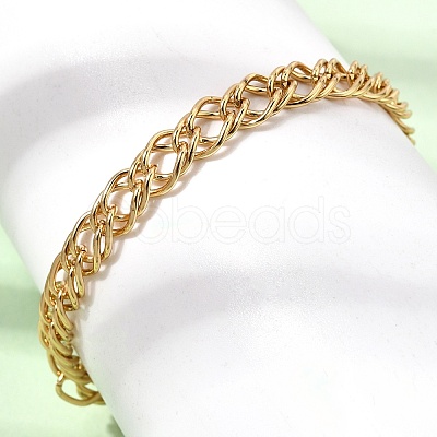 6.5MM 304 Stainless Steel Double Link Chain Bracelets for Women Men SA-CBA37BC-21G-1