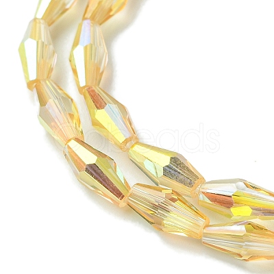 Transparent Electroplate Glass Beads X1-GLAA-K064-05A-HP01-1