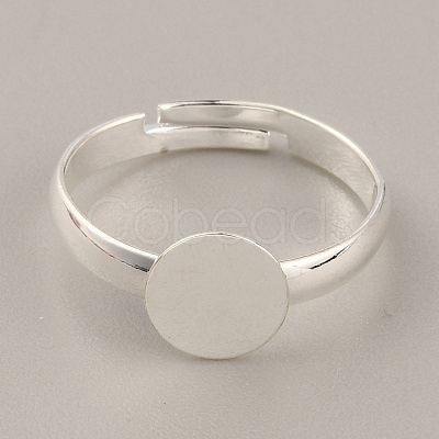 Adjustable Brass Finger Rings Components KK-WH0054-22A-S-1
