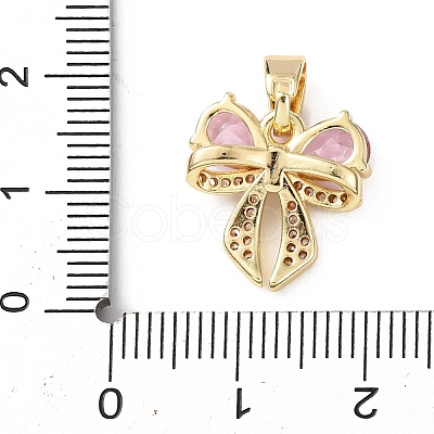 Brass Micro Pave Cubic Zirconia Pendants KK-Z141-04G-1