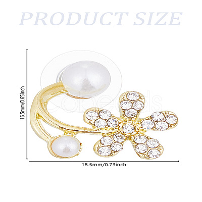 1 Pair Zinc Alloy Rhinestone Stud Earrings EJEW-LP0007-041-1