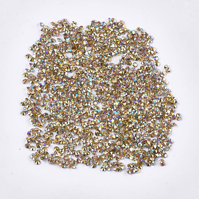 Eco-Friendly Pointed Back Resin Rhinestones CRES-R120-4.7mm-AB-06-1