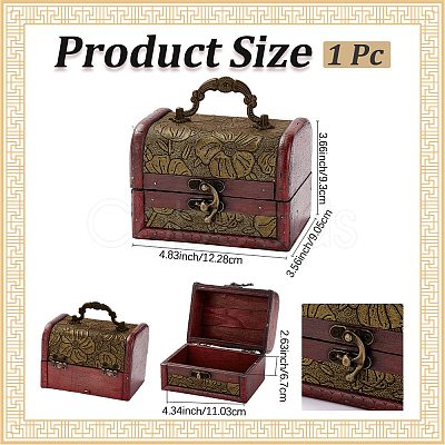 CutHollow 1Pc Vintage Wooden Jewelry Box AJEW-CL0001-12B-1