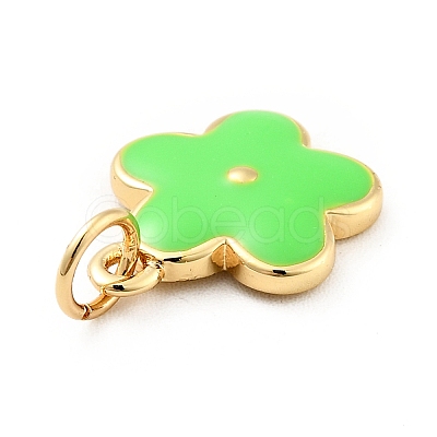Rack Plating Brass Enamel Charms KK-G387-09G-08-1
