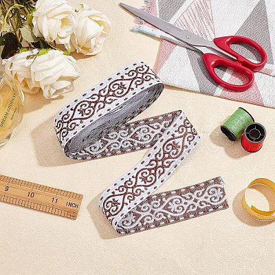 Polyester Grosgrain Ribbon OCOR-WH0063-24-1