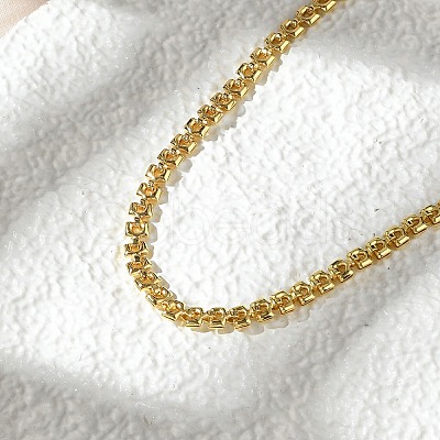 Brass Link Chain Necklaces for Women NJEW-K282-06G-1