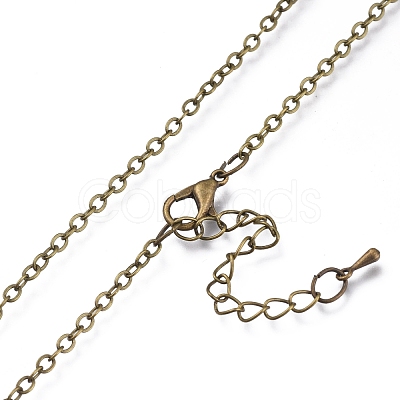 Glass Pendant Necklace NJEW-D281-B-04AB-1