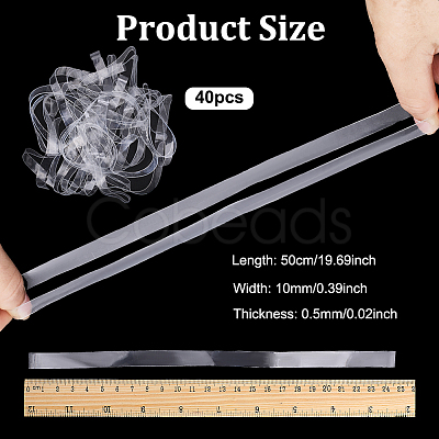 Transparent TPU Rubber Binding Band AJEW-NB0008-13F-1