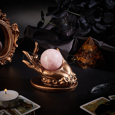 Resin Crystal Ball Display Pedestal AJEW-WH0312-46B-1
