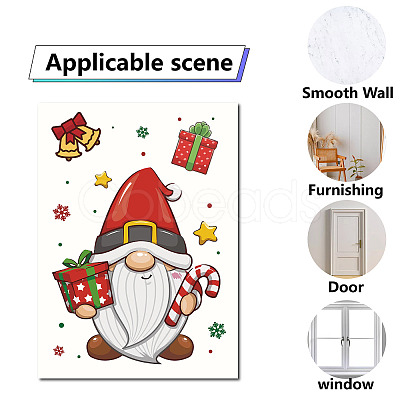 8 Sheets 8 Styles Christmas PVC Waterproof Wall Stickers DIY-WH0345-043-1