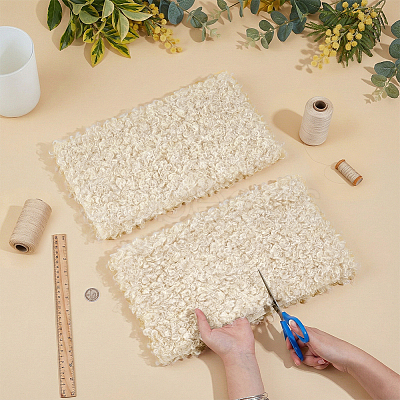 2Pcs Wool Hair Fabric DIY-PH0038-56A-1