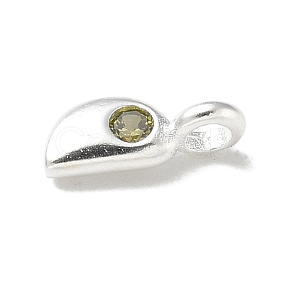 925 Sterling Silver Cubic Zirconia Moon Charms STER-R002-02S-05-1