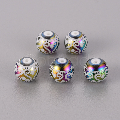 Electroplate Glass Beads EGLA-Q123-005A-1