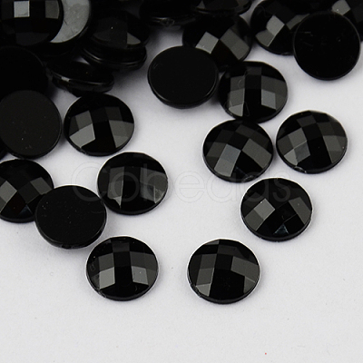 Taiwan Acrylic Rhinestone Cabochons ACRT-M005-13mm-01-1