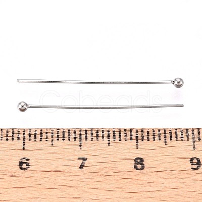 304 Stainless Steel Head Pins STAS-T065-30mm-20P-1