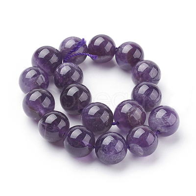 Natural Amethyst Beads Strands G-G099-10mm-1-1
