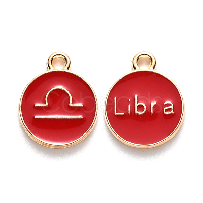 Alloy Enamel Pendants X-ENAM-S124-01A-07K-1
