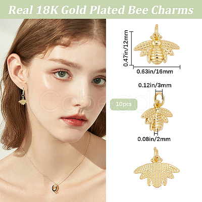 10Pcs Brass Pendants KK-BBC0024-98-1