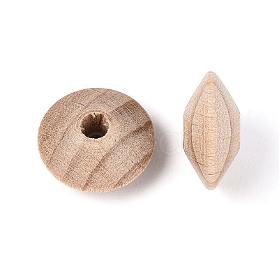 Beech Wood Beads WOOD-T033-11B-1