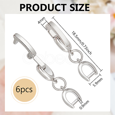 6Pcs Brass Watch Band Clasps DIY-BC0013-44A-P-1