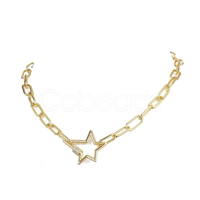 304 Stainless Steel Paperclip Chain Necklaces NJEW-JN06369-02-1