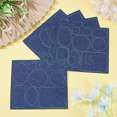 5 Sheets Denim Self-adhesive Patches PATC-TA0001-61D-1