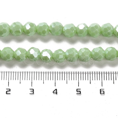 Electroplate Opaque Glass Beads Strands EGLA-A035-P6mm-A20-1