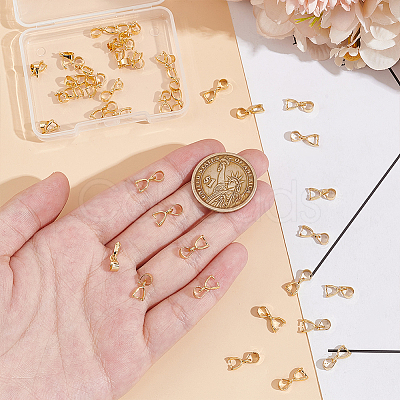 40Pcs Brass Pendant Pinch Bails KK-UN0002-72-1