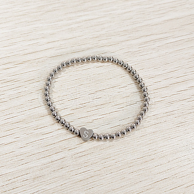 304 Stainless Steel Beads Stretch Bracelets for Women FS-WGC4F34-19-1