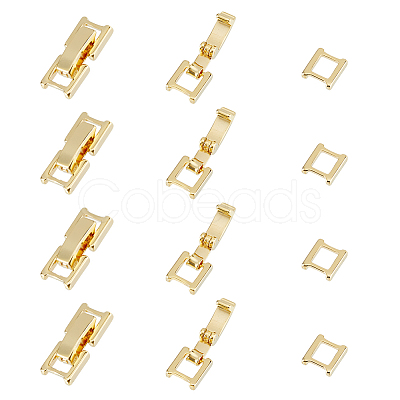 SUPERFINDINGS 12Pcs Eco-Friendly Brass Watch Band Clasps KK-FH0007-18-1