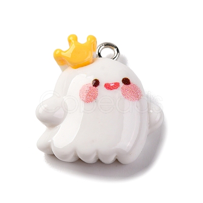 Halloween Theme Opaque Resin Pendants RESI-D075-04F-1