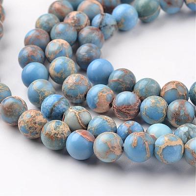 Natural Imperial Jasper Beads Strands G-I122-8mm-13-1