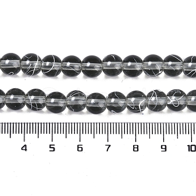 Drawbench Transparent Glass Beads Strands GLAD-Q012-8mm-09-1