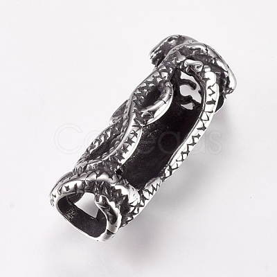 304 Stainless Steel Hollow Tube Beads STAS-I070-14AS-1
