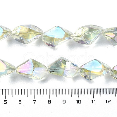 Electroplate Transparent Glass Beads Strands EGLA-E060-01A-FR01-1