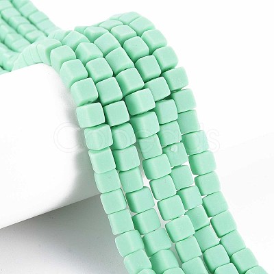 Handmade Polymer Clay Beads Strands X-CLAY-T020-09B-1