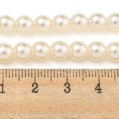 Glass Pearl Beads Strands X-HY-G002-01C-02-1