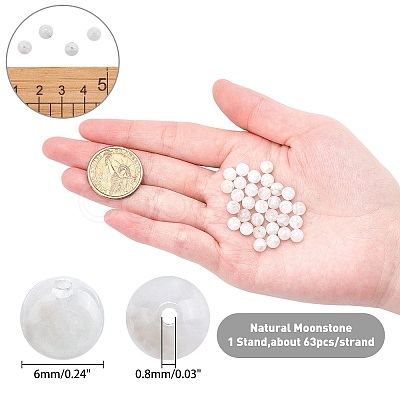 Natural Rainbow Moonstone Beads Strands G-AR0001-75-1