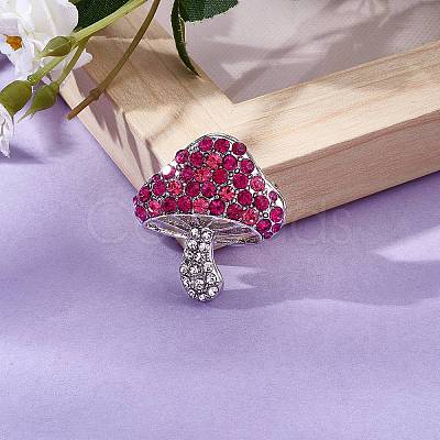 Cubic Zirconia Mushroom Brooch JBR102A-1