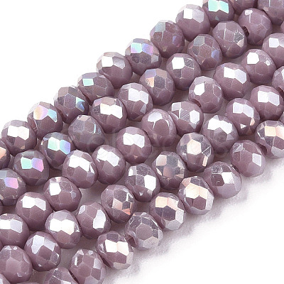 Electroplate Glass Beads Strands EGLA-A034-P2mm-B19-1