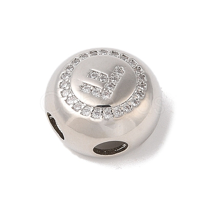 Rack Plating Brass & Cubic Zirconia Pendants KK-Z047-07P-F-RS-1