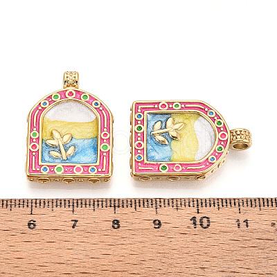 304 Stainless Steel Enamel Pendants STAS-T068-18B-1