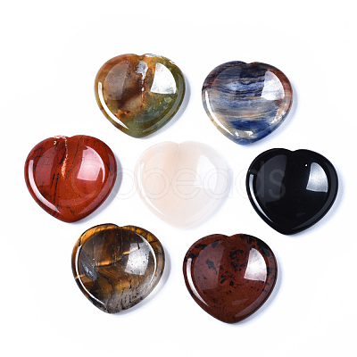Natural Mixed Stone Thumb Worry Stone G-N0325-01-1