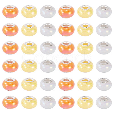 150Pcs Opaque Resin European Beads RESI-TA0004-61A-1