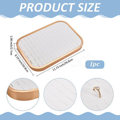 PU Leather and Wood Organizer Ring Display Trays ODIS-PH0009-15A-1