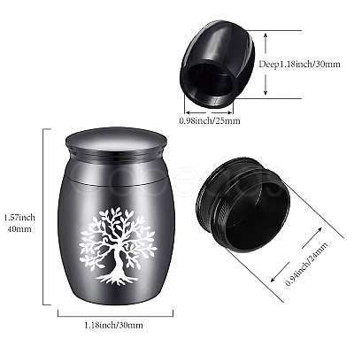 Alloy Cremation Urn Kit AJEW-CN0001-11O-1